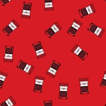 Seamless pattern romantic proposal ring box cartoon vector Stock Illustration
