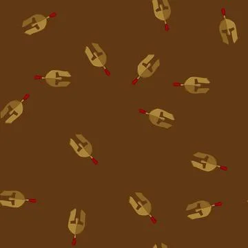 Seamless pattern rome spartan helmet cartoon vector Illustrazione stock