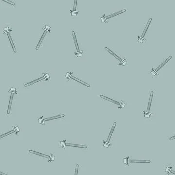 Seamless pattern roofer roofing screw cartoon vector Stock Illustration