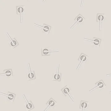 Seamless pattern room door handle cartoon vector Illustration