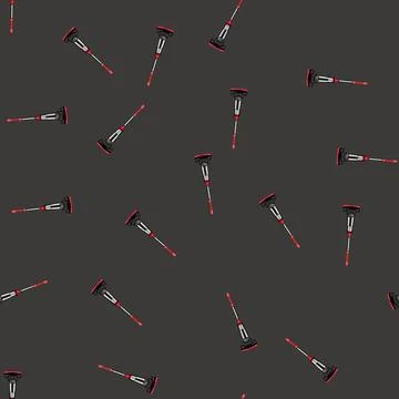 Seamless pattern room manual vacuum cleaner cartoon vector Stock Illustration
