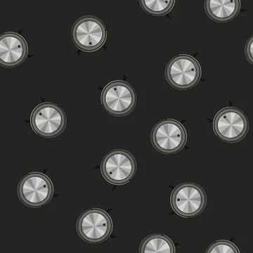 Seamless pattern room robot vacuum cleaner cartoon vector Illustrazione stock