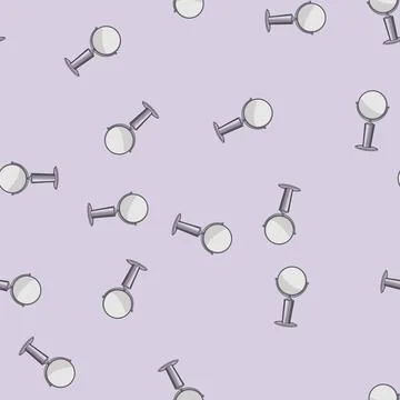 Seamless pattern room table mirror cartoon vector Illustrazione stock