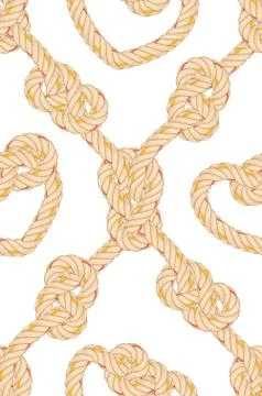 Seamless pattern with rope bending. Stock Illustration