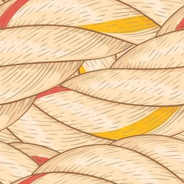 Seamless pattern with rope bending. Stock Illustration