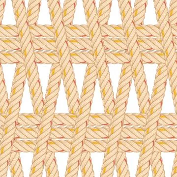 Seamless pattern with rope bending. Stock Illustration