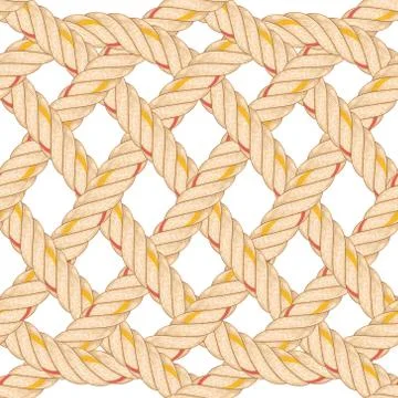 Seamless pattern with rope bending. イラスト素材