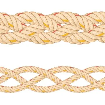 Seamless pattern with rope bending. Stock-Illustration