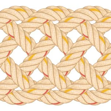 Seamless pattern with rope bending. Illustrazione stock