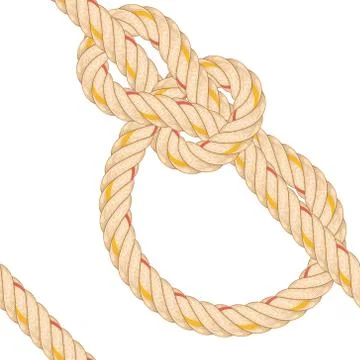 Seamless pattern with rope bending. Stock Illustration
