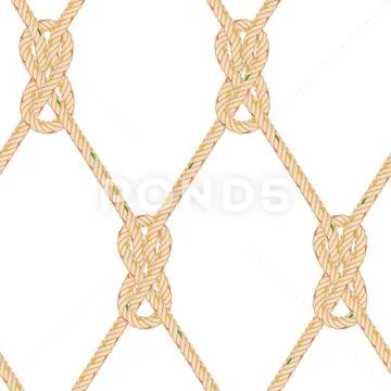 Seamless pattern with rope bending. Stock Illustration