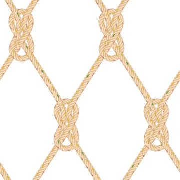 Seamless pattern with rope bending. Stock Illustration