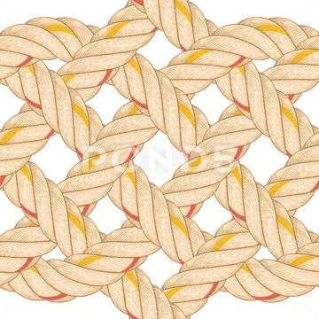 Seamless pattern with rope bending. Stock Illustration