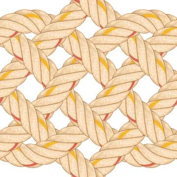 Seamless pattern with rope bending. Stock Illustration
