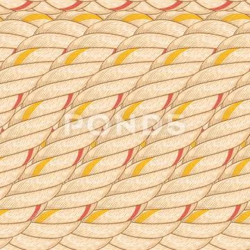 Seamless pattern with rope bending. Stock Illustration