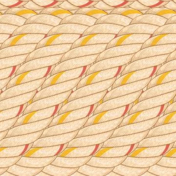 Seamless pattern with rope bending. Stock Illustration