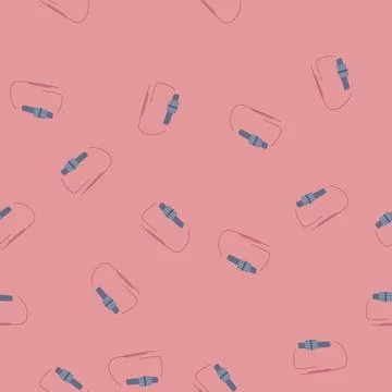Seamless pattern rope carabiner clip cartoon vector Stock Illustration