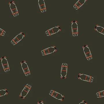 Seamless pattern rope climbing harnesses cartoon vector Illustrazione stock
