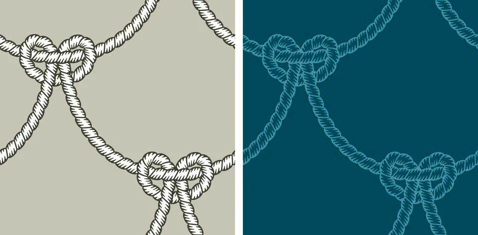 Seamless pattern, rope loops Stock Illustration
