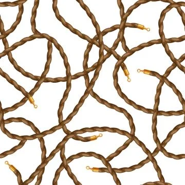 Seamless pattern with rope necklaces. Stock Illustration