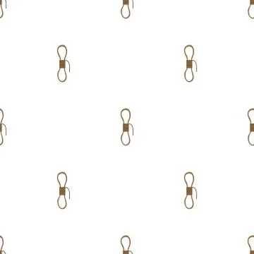 Seamless pattern with rope on white background. Vector illustration. Stock Illustration