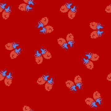 Seamless pattern Rorschach inkblot test concept for psychological analysis Illustrazione stock