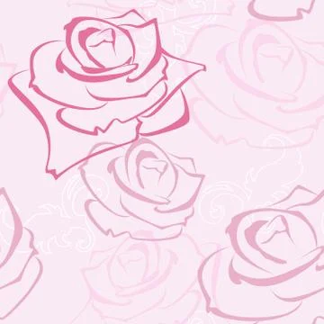 Seamless pattern with rose Stock Illustration