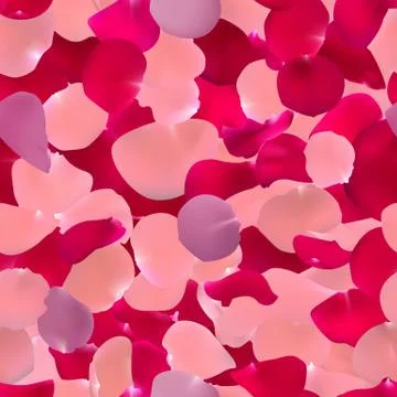 Seamless pattern with rose petals. イラスト素材