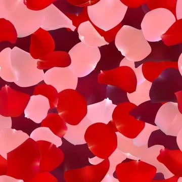 Seamless pattern with rose petals. イラスト素材
