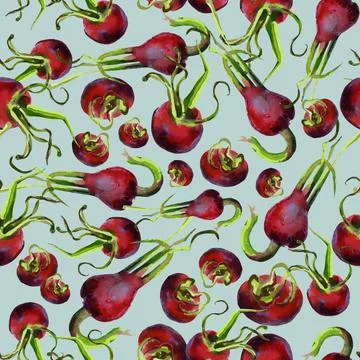 Seamless pattern rosehip watercolor drawn Stock Illustration