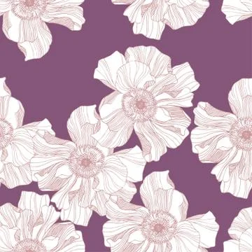 Seamless pattern of roses Stock Illustration