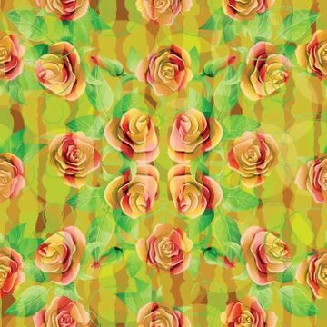 Seamless pattern with roses. イラスト素材