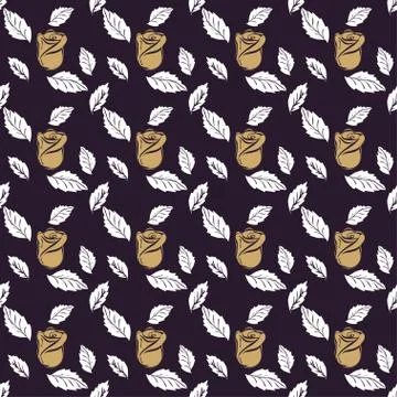 Seamless pattern roses Stock Illustration