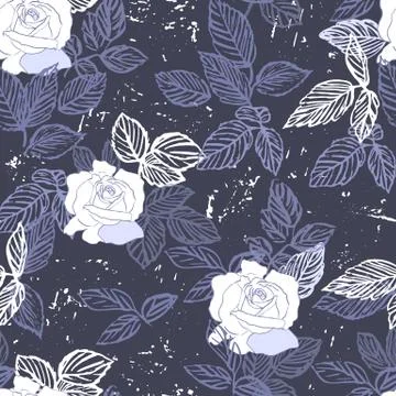 Seamless pattern with roses Stock Illustration