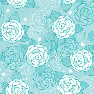 Seamless pattern with roses. Stock Illustration