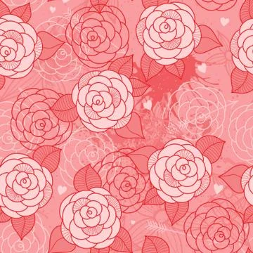Seamless pattern with roses. Stock Illustration