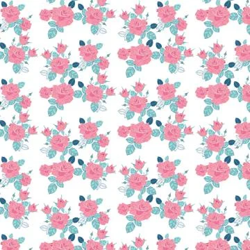 Seamless pattern with roses. Stock Illustration
