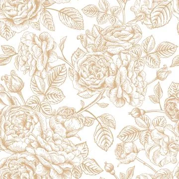 Seamless pattern with  roses. Stock-Illustration