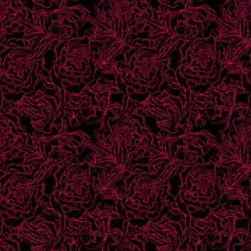 Seamless pattern with roses Stock-Illustration