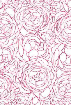 Seamless pattern with roses Stock-Illustration