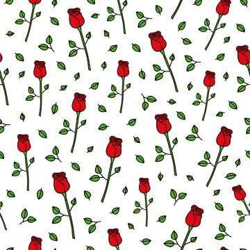 Seamless pattern with roses. Stock Illustration