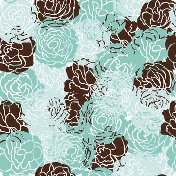 Seamless pattern with roses, for invitations, cards, scrapbooking, print Stock Illustration