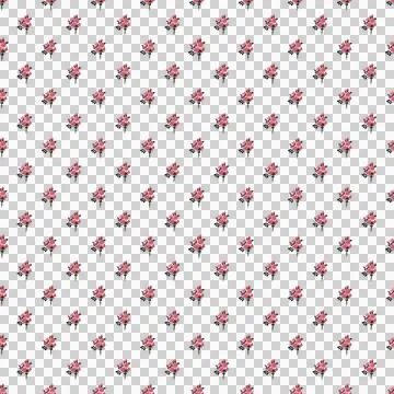 Seamless pattern. Roses seamless pattern. Pink roses. Stock Illustration