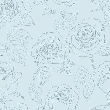 Seamless pattern with roses Seamless pattern with roses. Art vector illust... Foto stock