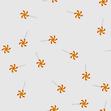 Seamless pattern rotate pinwheel toy cartoon vector Stock Illustration
