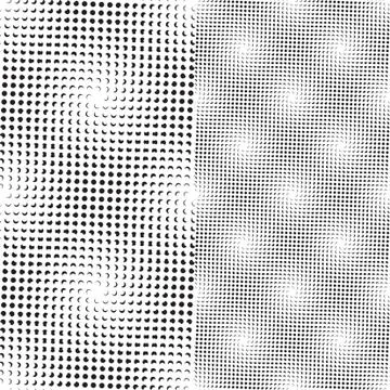 Seamless pattern of rotated dots, vector illustration Stock Illustration