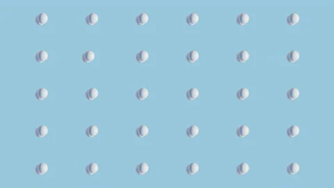 Seamless pattern of rotating objects Stock Footage 134675838