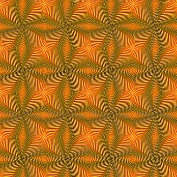 Seamless pattern with rotating yellow shapes Stock Illustration