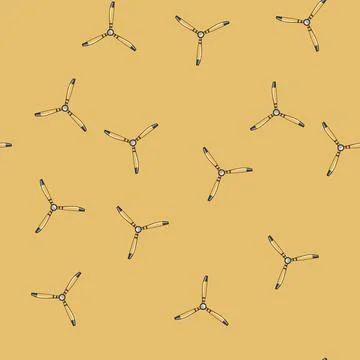 Seamless pattern rotor propeller cartoon vector イラスト素材