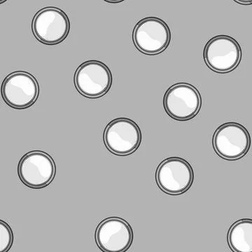 Seamless pattern Round cabinet knob hardware appliance element Stock Illustration